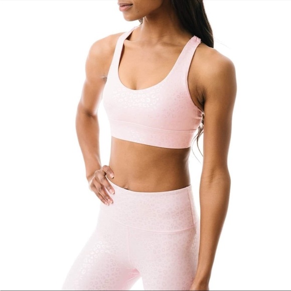 ZYIA Other - Zyia Active pink leopard reflective strappy bra